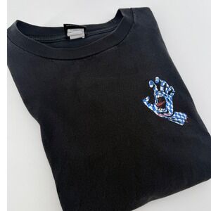 Santa Cruz Skateboards Black Graphic‎ T Shirt Logan T-Shirt Small